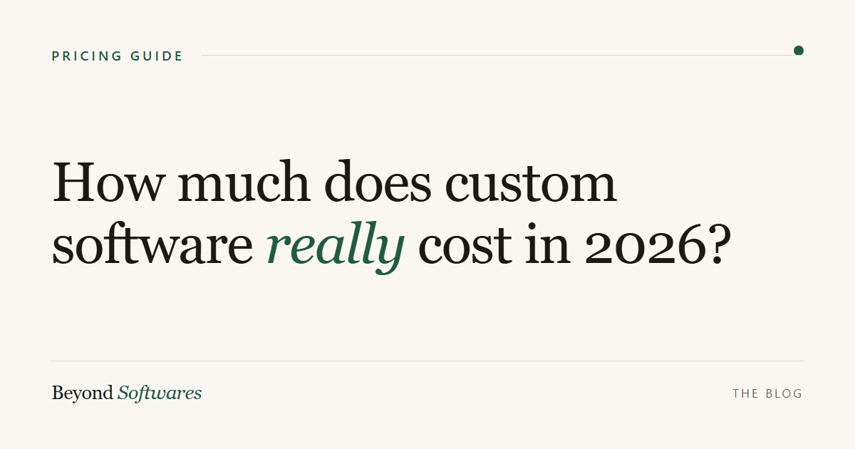 Custom software development cost breakdown 2026